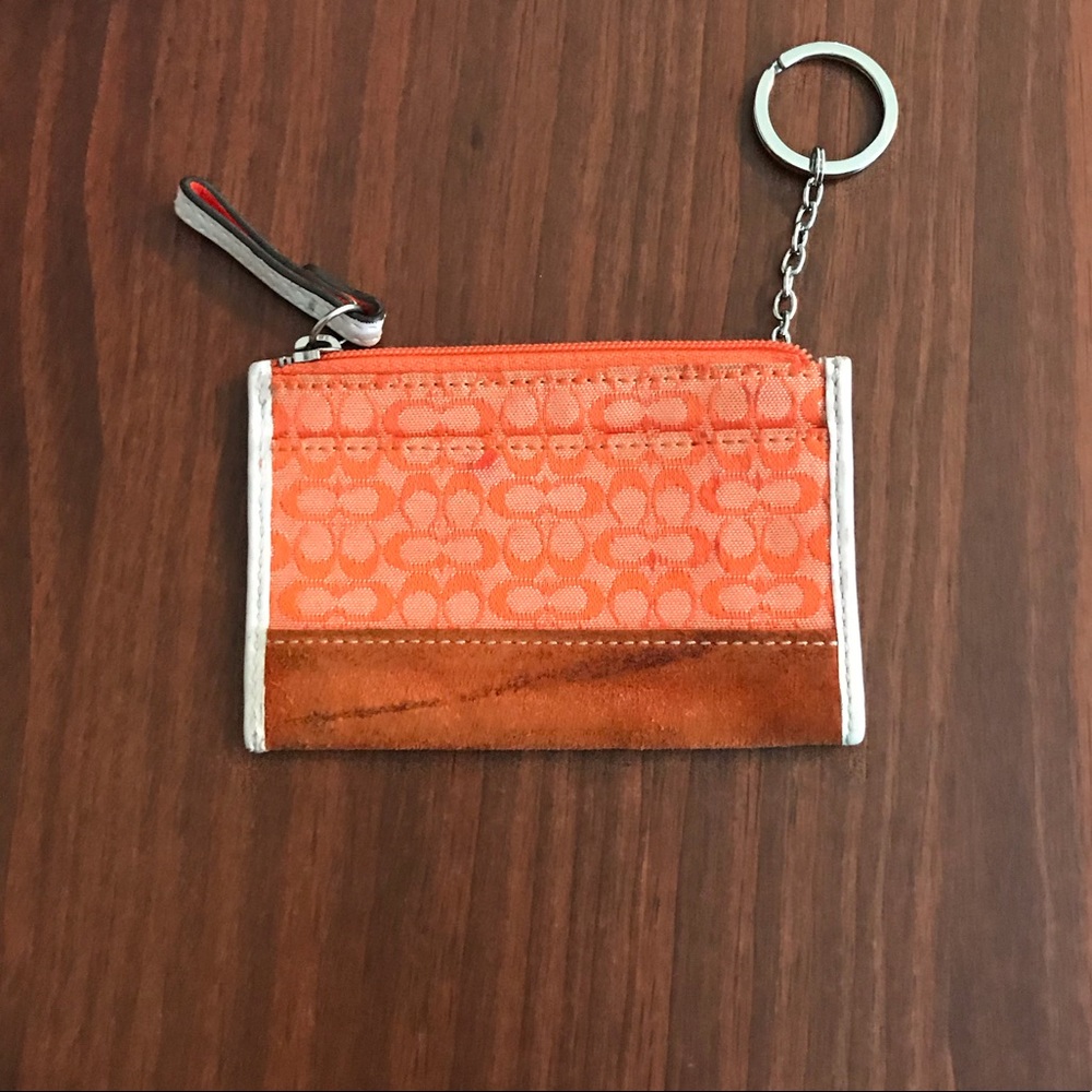 Coach ID case coin purse keychain wallet